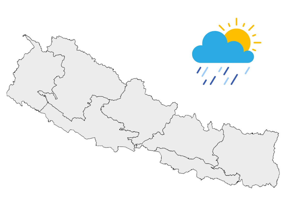 देशभर हल्कादेखि मध्यम वर्षाको सम्भावना